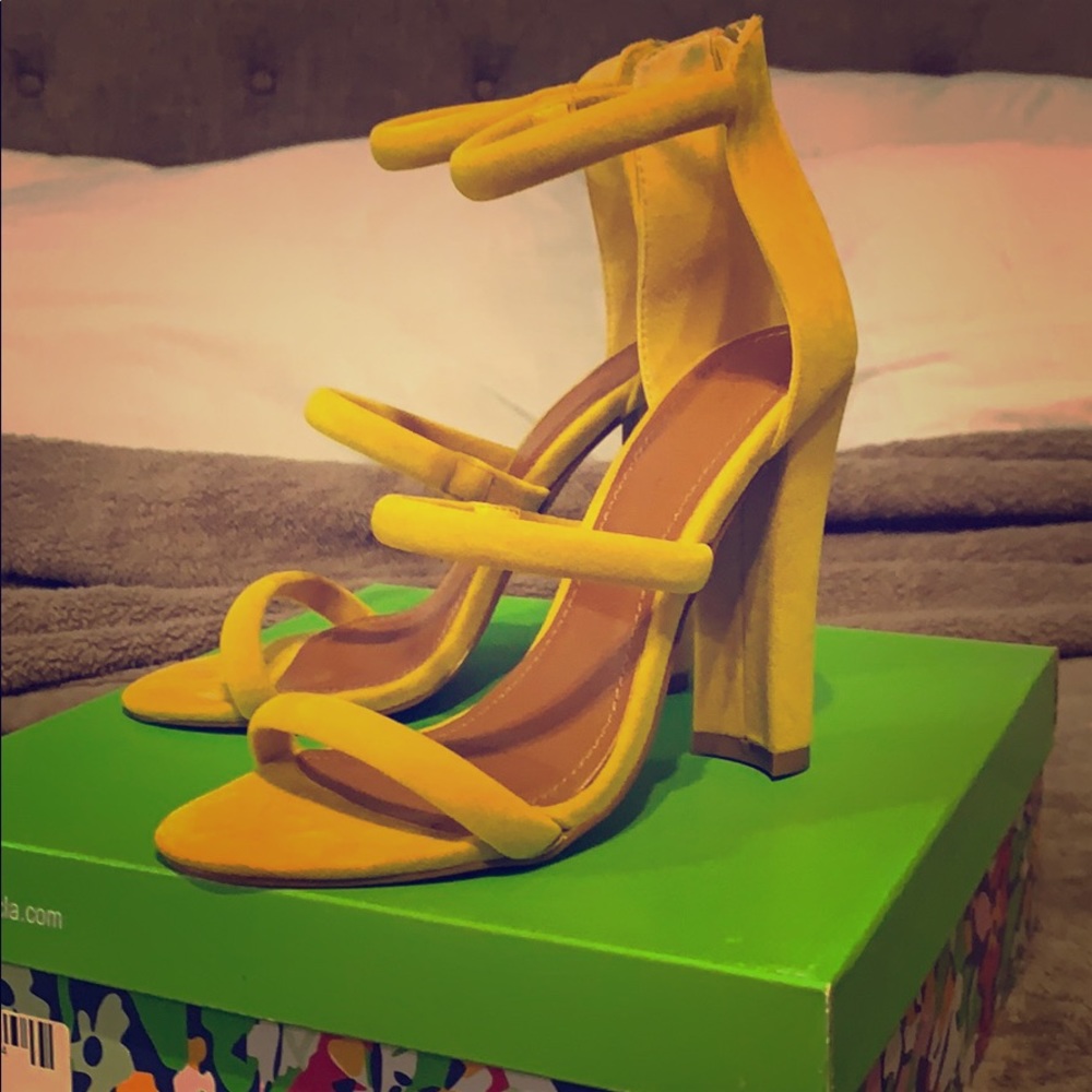 Yellow women Heels